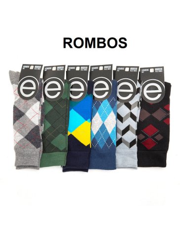 Medias Hombre Rombo-Clasica-Rayada - ELEMENTO