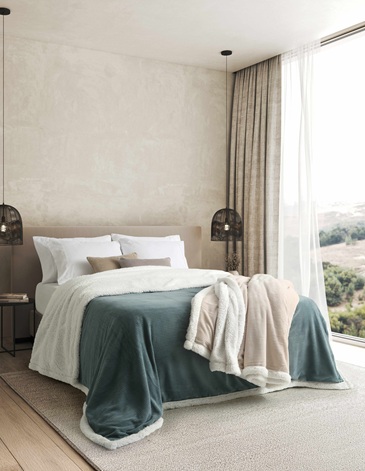 Frazada Liverpool doble, de flannel fleece jacquard 2 1/2 PL JEAN CARTIER