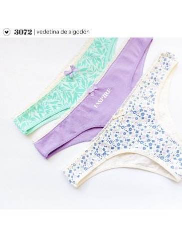 Vedetina alg y lycra pack x3 VINTAGE