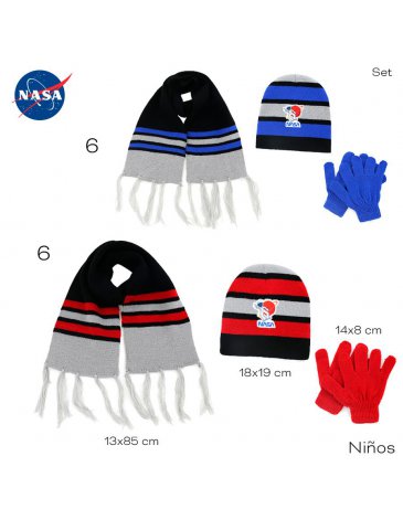 Set invierno: Bufanda, Gorro Y Guantes NASA