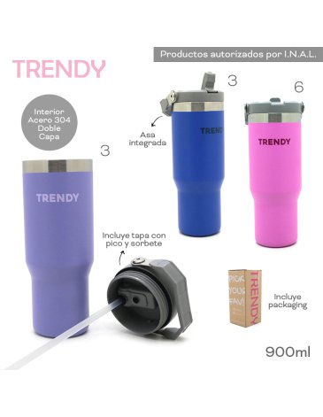 Botella Termica 900 ML TRENDY