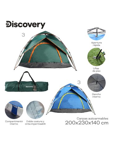 Carpa Autoarmable 4 Personas DISCOVERY