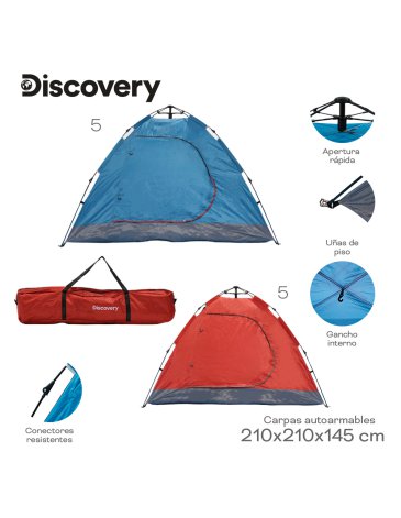 Carpa Autoarmable 3 Personas DISCOVERY
