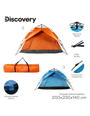 Carpa Autoarmable 4 Personas DISCOVERY