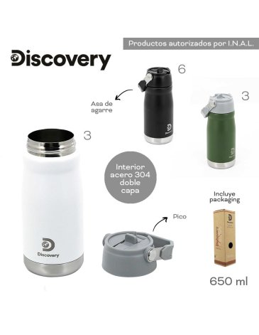 Botella Termica 650 ML DISCOVERY
