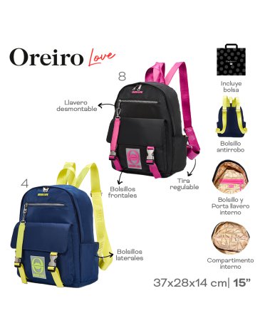 Mochila 15'' Pulgadas LAS OREIRO LOVE