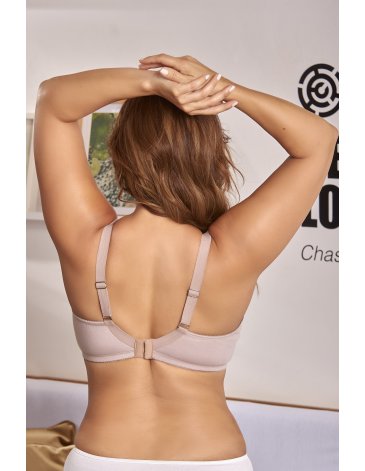 Soutien confort de taza doble, sin arco de algodón, lycra y puntilla T95/110 TIENTO