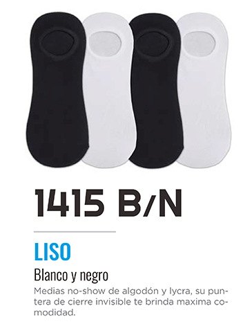 Soquete invisible blanco/negro FLOYD