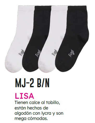 Media 1/4 caña liso blanco y negro FLOYD