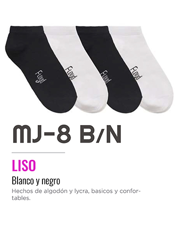 Soquete liso blanco/negro FLOYD