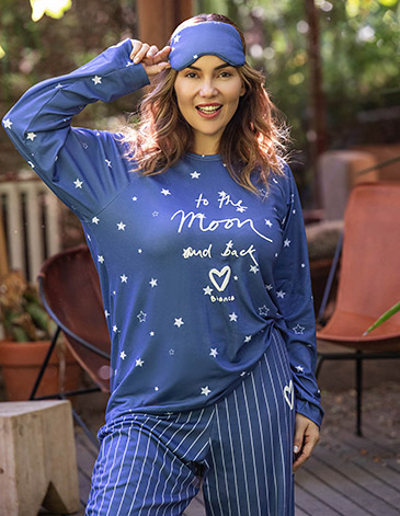 Pijama composse estrellas y rayas Lola T1/4 BIANCA SECRETA