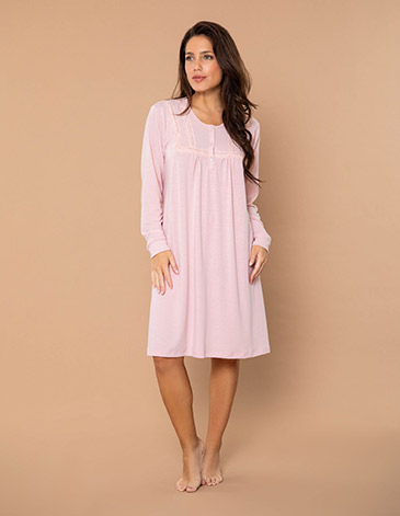 Camison señora liso con puntilla Anabela T2/4 BIANCA SECRETA