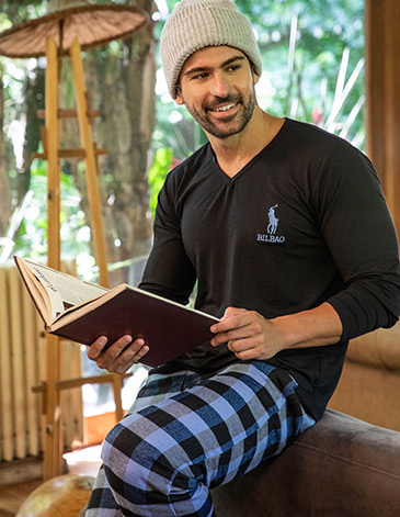 Pijama hombre pantalon escoces viyela Pedro T5/6 BIANCA SECRETA