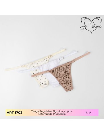 Colaless regulable alg y lycra Plumerillo Pack x3 JE TAIME