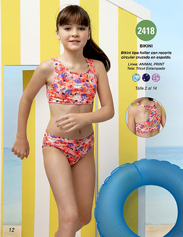 Bikini tipo halter con recorte circular cruzado en espalda T2/14 ELEMENTO