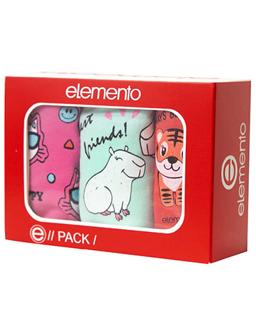 Bombacha nena alg y lycra Pack x3 T1/6 ELEMENTO