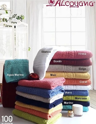 Toalla  cuadros 100% algodon 400gr ALCOYANA