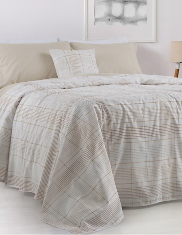 Juego de sabana Estudio Percal 144 Hilos 2 1/2 PL ALCOYANA