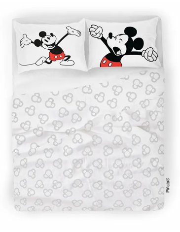 Sabanas 4 piezas queen MICKEY CLASSIC WHITE PIÑATA