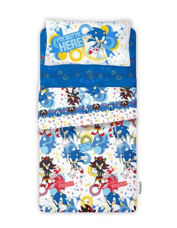 Sábanas 3 piezas 1 1/2 plaza SONIC PIÑATA