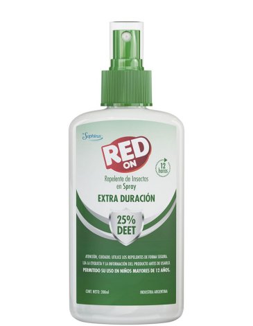 Repelente Spray 200ml - RED ON 25% -Extra Duracion- SAPHIRUS