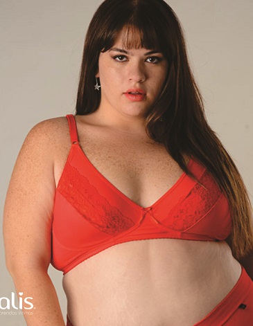 Corpiño Coqueta sin aro alg c/lycra con puntilla T90/120 ALIS