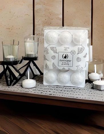 Velas Noche Blanca x 12 AROMANZA