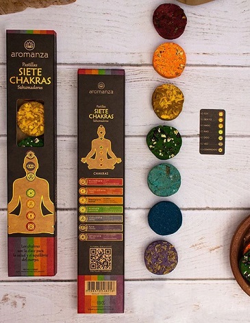 Pastillas premium 7 chakras x7 unidades AROMANZA