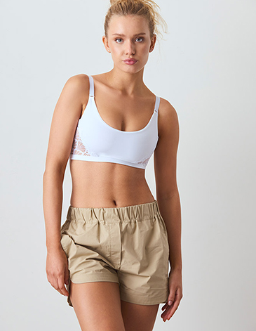 Corpiño de microfibra doble con puntilla T95/120 BRIGITTE