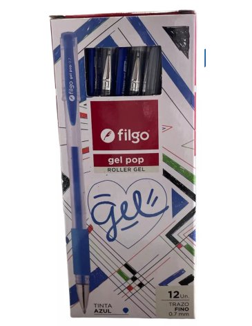 Roller gel Gel Pop Azul Display x 12 FILGO