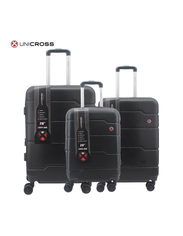 Set de Valijas ABS 20'' 24'' 28'' Pulgadas UNICROSS