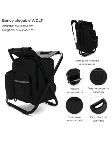 Banco plegable con mochila conservadora WANDERLUST
