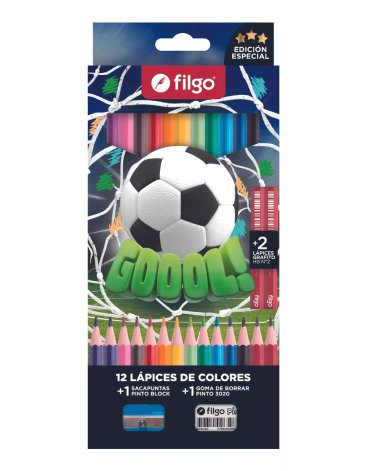 Lapices Colores de Resina / Estuche 12 + 2hb FILGO